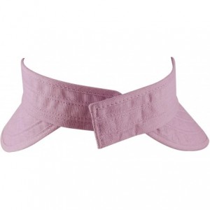 Visors Women's Cotton Roll Up Wide Brim Sun Visor Hat - Lavender - C411MF6OYP1 $11.03
