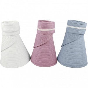 Visors Women's Cotton Roll Up Wide Brim Sun Visor Hat - Lavender - C411MF6OYP1 $11.03