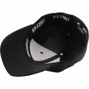 Baseball Caps Blank Stretch Mesh Back Cotton Twill Fitted Hat Spandex Headband - (Classic) Black - CE17WX2X698 $11.64