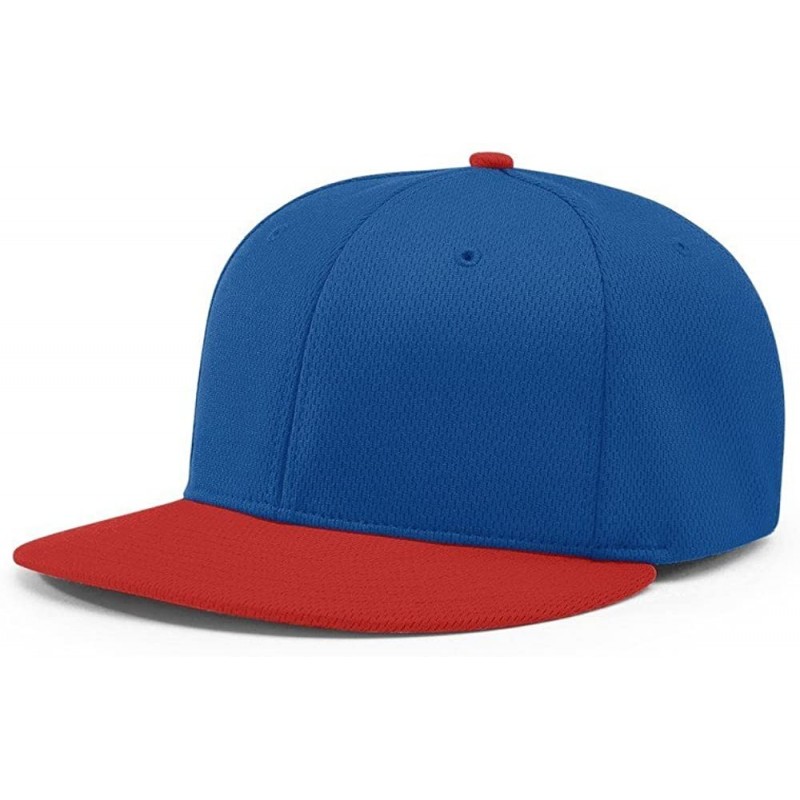 Baseball Caps PTS40 DRYVE R-Flex FIT PTS 40 Baseball HAT Ball Cap - Royal/Red - C7186XT7IYL $11.23