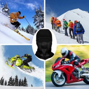 Balaclavas Weanas Balaclava Windproof Motorcycling Snowboarding - Black-m Breathable - C11928WZH6X $13.64