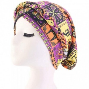 Skullies & Beanies Womens African Style Braided Dreadlock Hat Bandanas Headwear Cap Turban Chemo Cap - Purple - CC18UZ8I8RT $...