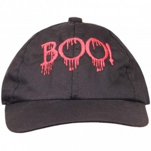 Baseball Caps Embroidered Baseball Cap - Dad Hat - Halloween Embroidery - Halloween Boo Black - CF18W2H6XSY $9.25