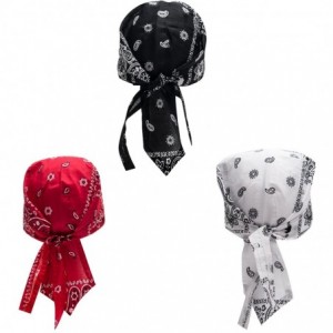 Skullies & Beanies Skull Caps - 100% Cotton in Patterned and Plain Colors- Pack of 3 - Paisley - CA17XQ9459G $14.97