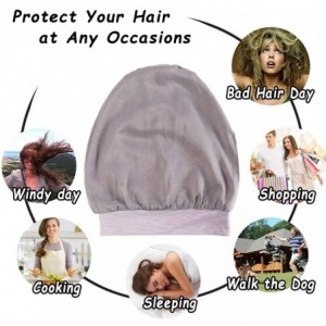 Skullies & Beanies Satin Silk Lined Sleep Cap Beanie Slap Hat - Gifts for Women - Dark Grey - CT18KEAS9R8 $10.73