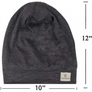 Skullies & Beanies Satin Silk Lined Sleep Cap Beanie Slap Hat - Gifts for Women - Dark Grey - CT18KEAS9R8 $10.73