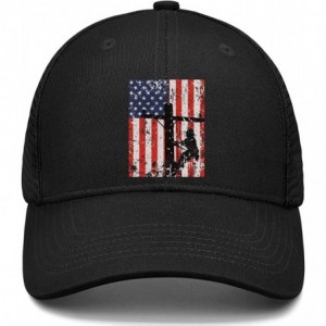 Baseball Caps Men/Women Duck Tongue Hats Lineman American Flag Electric Cable Lineman Adjustable Mesh Sandwich Cap - C918UCXO...