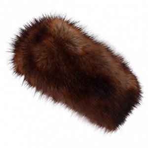 Cold Weather Headbands Women's Faux Fur Headband Winter Earwarmer Earmuff with Stretch-Brown2 - Brown2 - CR18L6CG5LU $11.40