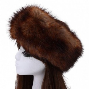 Cold Weather Headbands Women's Faux Fur Headband Winter Earwarmer Earmuff with Stretch-Brown2 - Brown2 - CR18L6CG5LU $11.40