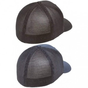 Baseball Caps Flexfit Trucker Hat for Men and Women - Breathable Mesh- Stretch Flex Fit Ballcap w/Hat Liner - CB18EW4OAAW $22.02