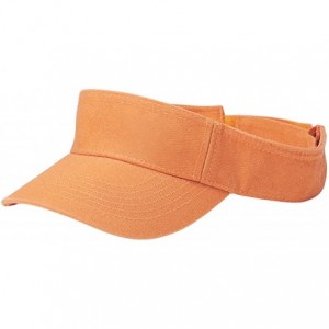 Visors Unisex Pro Style Cotton Twill Washed Visor-4021A - Mango - CJ121HKNRMV $7.50