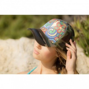 Baseball Caps Trucker Hats for Women - Snapback Woman Caps in Lively Colors - Aloha Bus - Camo - CH18Y8MKWIQ $20.78