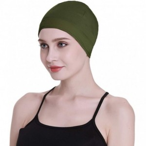 Skullies & Beanies Bamboo Sleep Cap for Hair Loss Home Head Cover for Chemo Women Bike Hard Hat Helmet Liner Cotton Beanie - ...