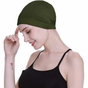 Skullies & Beanies Bamboo Sleep Cap for Hair Loss Home Head Cover for Chemo Women Bike Hard Hat Helmet Liner Cotton Beanie - ...