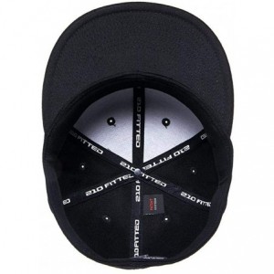 Baseball Caps Premium 210 Flexfit Fitted Flatbill Hat with NoSweat Hat Liner - Black - CW18O98LXXK $10.47