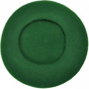 Berets Women Wool Beret Hat Solid Color French Style Warm Cap - Green - CW18LRY5QD2 $12.66