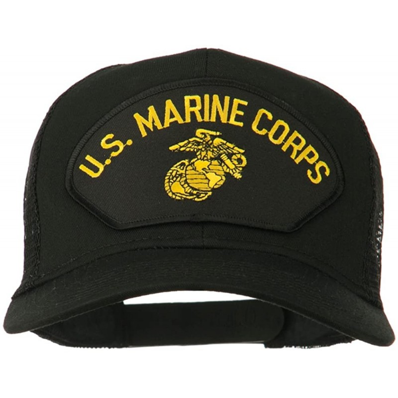 Baseball Caps US Marine Corps Mesh Patched Cap - Black - C211TX6XEAB $17.60