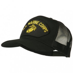 Baseball Caps US Marine Corps Mesh Patched Cap - Black - C211TX6XEAB $17.60