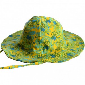 Sun Hats Baby Girls UV Sun Cap UPF 50+ Sun Protection Bucket Hat 3-6Y - Yellow-watermelon - CJ18NINGCTG $13.29