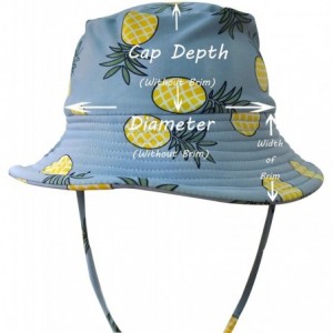 Sun Hats Baby Girls UV Sun Cap UPF 50+ Sun Protection Bucket Hat 3-6Y - Yellow-watermelon - CJ18NINGCTG $13.29
