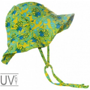 Sun Hats Baby Girls UV Sun Cap UPF 50+ Sun Protection Bucket Hat 3-6Y - Yellow-watermelon - CJ18NINGCTG $13.29