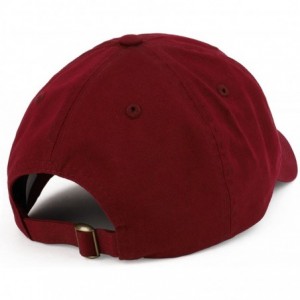 Baseball Caps Oversize XXL Plain Unstructured Soft Crown Cotton Dad Hat - Burgundy - CS18DOGK2Y2 $20.70