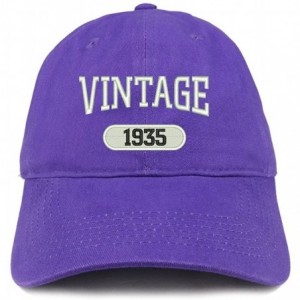 Baseball Caps Vintage 1935 Embroidered 85th Birthday Relaxed Fitting Cotton Cap - Purple - CR180ZL3K96 $19.18