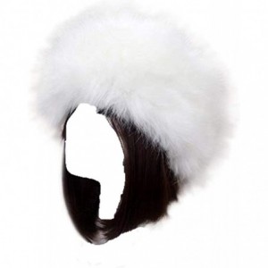 Cold Weather Headbands Women's Faux Fur Headband Soft Winter Cossack Russion Style Hat Cap - Beige - CG18L8II5YS $22.44