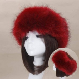 Cold Weather Headbands Women's Faux Fur Headband Soft Winter Cossack Russion Style Hat Cap - Beige - CG18L8II5YS $12.53