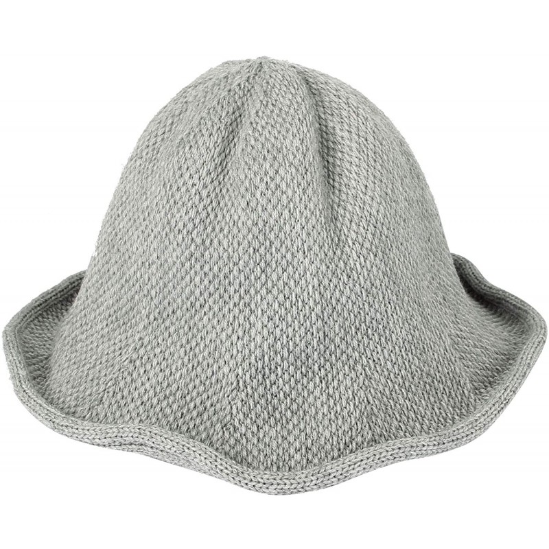 Bucket Hats Wool Winter Floppy Short Brim Womens Bowler Fodora Hat DWB1105 - Grey - CQ18KGX9TG9 $20.22