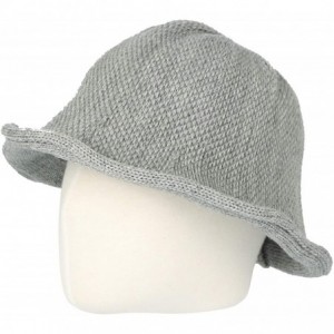 Bucket Hats Wool Winter Floppy Short Brim Womens Bowler Fodora Hat DWB1105 - Grey - CQ18KGX9TG9 $20.22