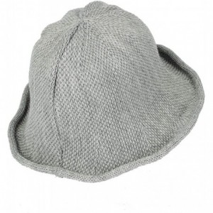 Bucket Hats Wool Winter Floppy Short Brim Womens Bowler Fodora Hat DWB1105 - Grey - CQ18KGX9TG9 $20.22