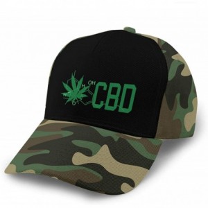 Baseball Caps CBD Cannabidiol Marijuana Leaf Unisex Adult Hats Classic Baseball Caps Peaked Cap - Moss Green - CK18YHDIXWM $1...