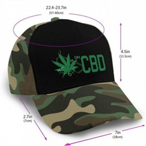 Baseball Caps CBD Cannabidiol Marijuana Leaf Unisex Adult Hats Classic Baseball Caps Peaked Cap - Moss Green - CK18YHDIXWM $1...