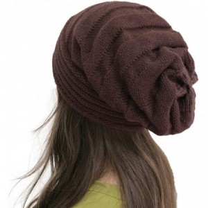 Skullies & Beanies Women Hat- Women Fashion Winter Warm Hat Girls Crochet Wool Knit Beanie Warm Caps - ❤️coffee - C818AI9SXRL...