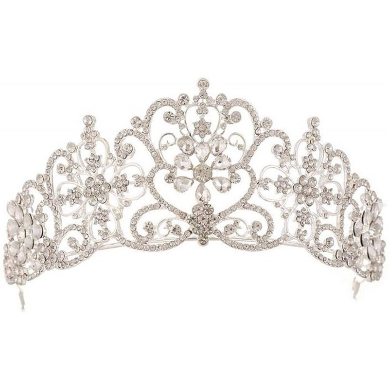 Headbands Luxury Teardrop CZ Rhinestone Crystal Wedding Bridal Tiara Crown(A1063) - Yellow - CZ182TIH84K $38.90