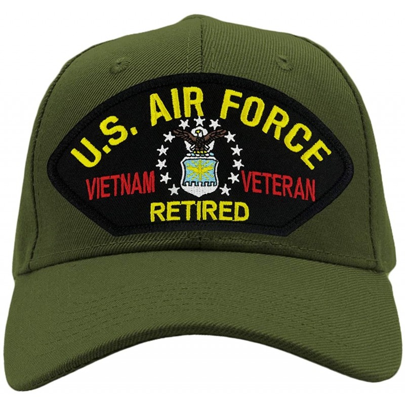 Baseball Caps US Air Force Retired - Vietnam Veteran Hat/Ballcap Adjustable One Size Fits Most - Olive Green - C918OQ793OW $2...