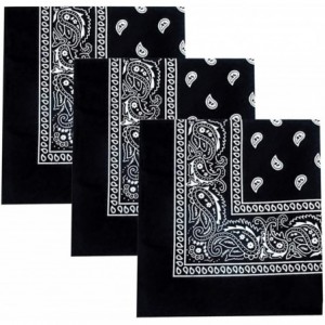 Balaclavas 100% Cotton Multifunctional Bandana Headband Sets Neck Gaiter Scarf Balaclava for Unisex - Black 3pcs - CP1993INW7...