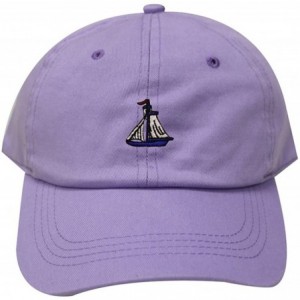 Baseball Caps Boat Small Embroidered Cotton Baseball Cap - Lilac - CZ17YZXKZGN $12.18