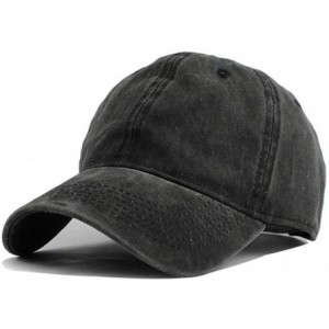 Baseball Caps Little Llama Adult Denim Dad Solid Baseball Cap Hat - Milk And7 - CL18W5LLQCI $13.15