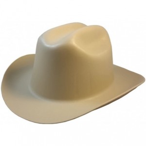 Cowboy Hats Western Cowboy Hard Hat with Ratchet Suspension - Tan - Tan - C412EUKKQFV $38.83