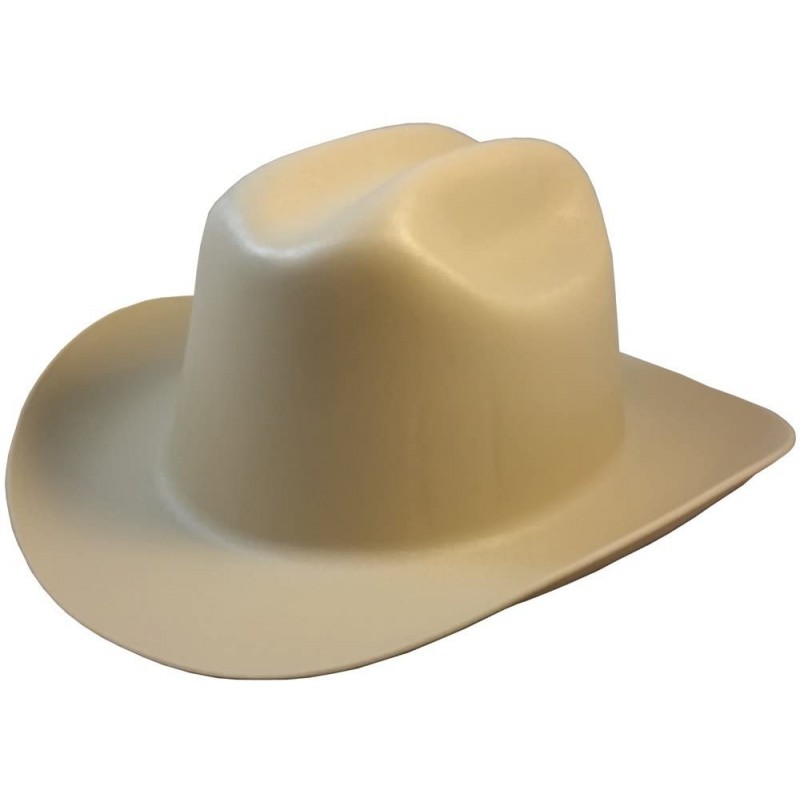 Cowboy Hats Western Cowboy Hard Hat with Ratchet Suspension - Tan - Tan - C412EUKKQFV $69.13