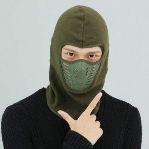 Balaclavas Balaclava Face Mask with Breathable Mesh Silicone Panel Windproof for Men and Women - Army Green 2 - CQ18LL0I7X0 $...