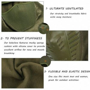 Balaclavas Balaclava Face Mask with Breathable Mesh Silicone Panel Windproof for Men and Women - Army Green 2 - CQ18LL0I7X0 $...