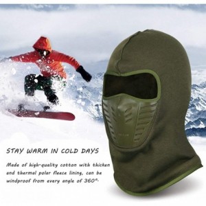 Balaclavas Balaclava Face Mask with Breathable Mesh Silicone Panel Windproof for Men and Women - Army Green 2 - CQ18LL0I7X0 $...