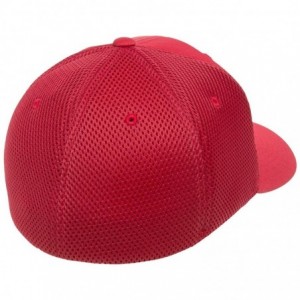 Baseball Caps 3-Pack Premium Original Ultrafibre Mesh Fitted Cap - Red - CZ127JBYLHR $45.90