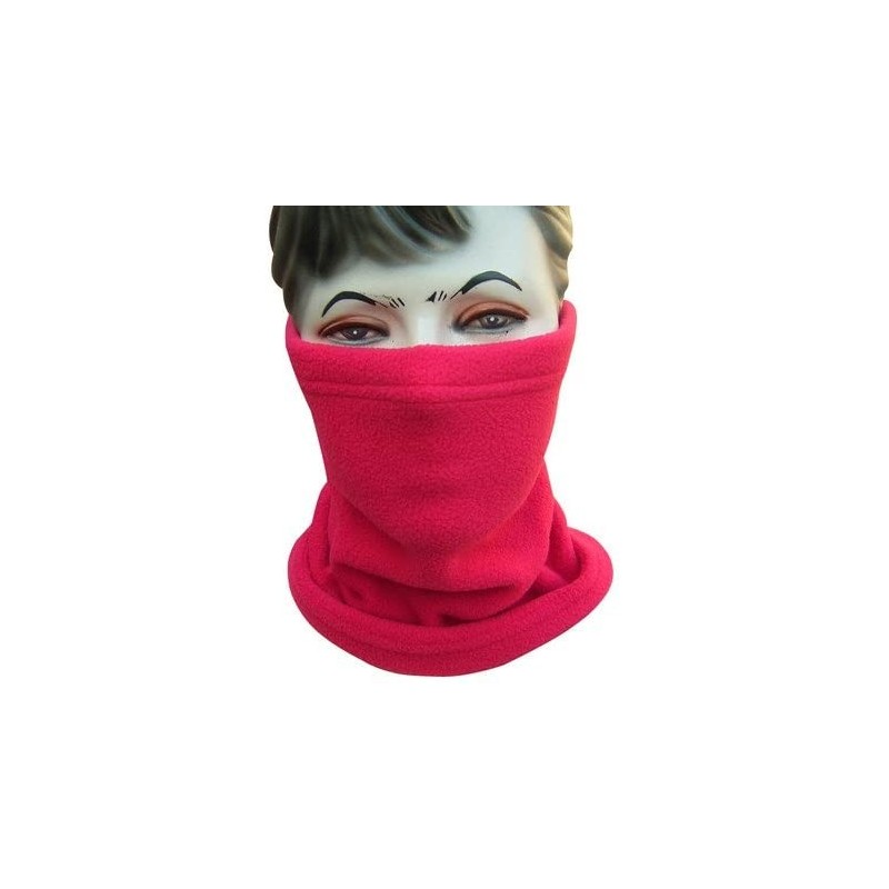 Balaclavas Polar Fleece Neck Warmer Snood Scarf Hat Unisex Thermal Ski Wear Snowboard - Red - CR11CUZP1T5 $10.89