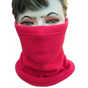 Balaclavas Polar Fleece Neck Warmer Snood Scarf Hat Unisex Thermal Ski Wear Snowboard - Red - CR11CUZP1T5 $10.89