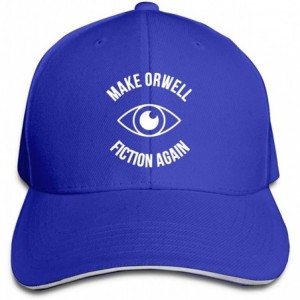 Baseball Caps Make Orwell Fiction Again Trucker Hat Baseball Cap Adjustable Sandwich Hat - Blue43 - C918YOH7ZYG $25.45
