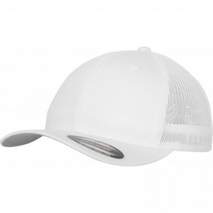 Baseball Caps Mesh Trucker Stretchable Sports Cap - White - CA11IMXQ5X5 $20.29